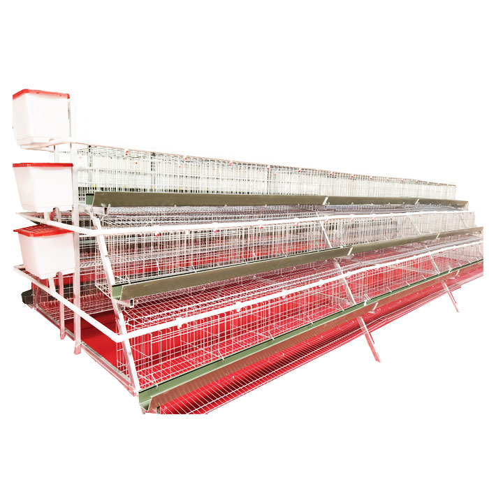 Best Selling A-Type 3 Levels 5 Door Green Trough Chicken Layer Battery Cage for Farm